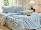 SIMPLEOPULENCE Linen Cotton Interwoven Duvet Cover Set
