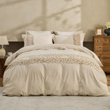 Juego de funda nórdica 30 % lino + 70 % algodón - Bordado de logotipo