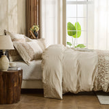 30%Linen + 70% Cotton Duvet Cover Set - Logo Embroidery