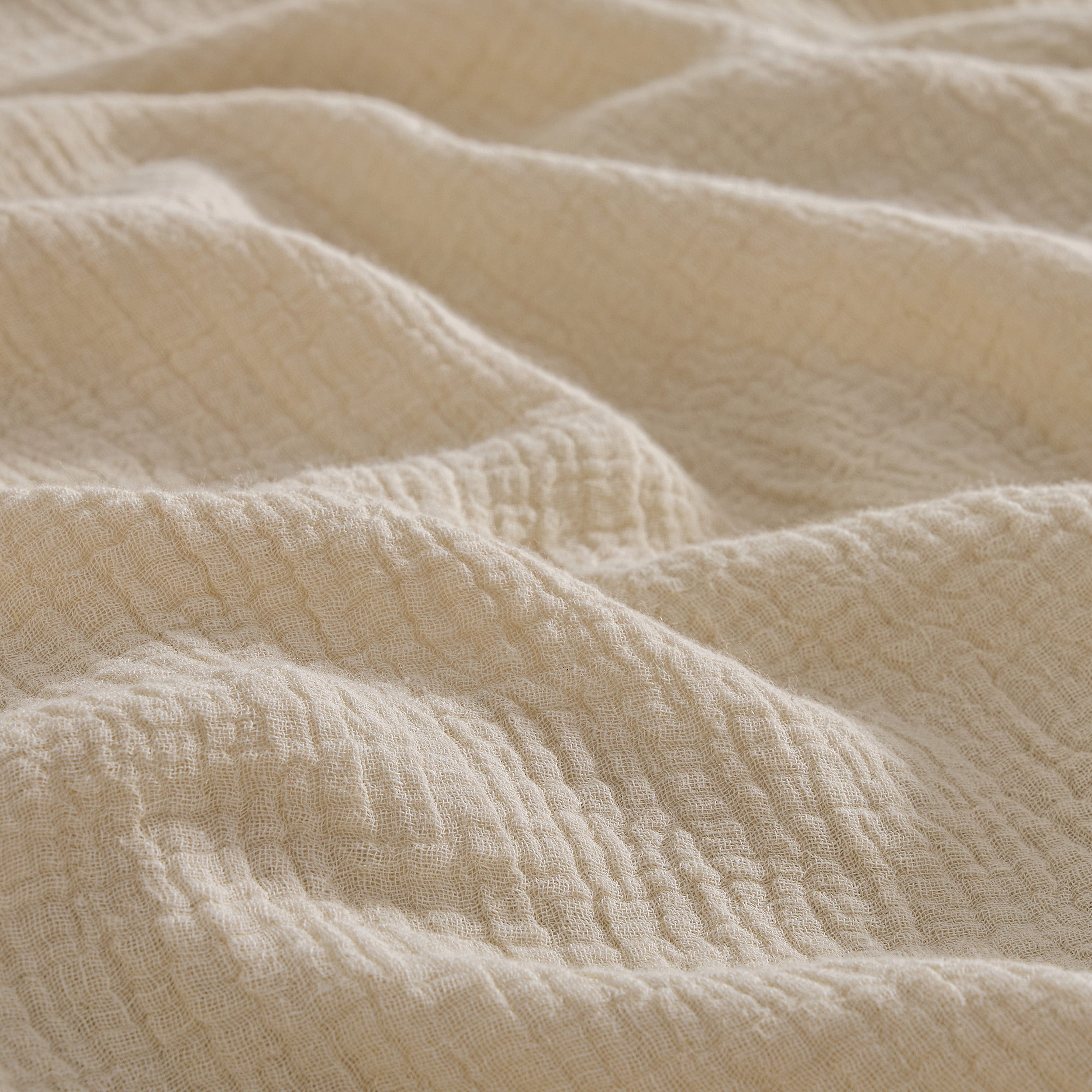 Juego de funda nórdica de muselina de 3 capas, 20 % lino + 80 % algodón