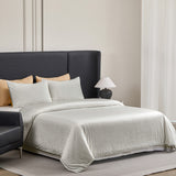 Cotton Duvet Cover Set - Dyed Jacquard Phyllotaxis