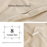 Juego de funda nórdica 30 % lino + 70 % algodón - Bordado de logotipo