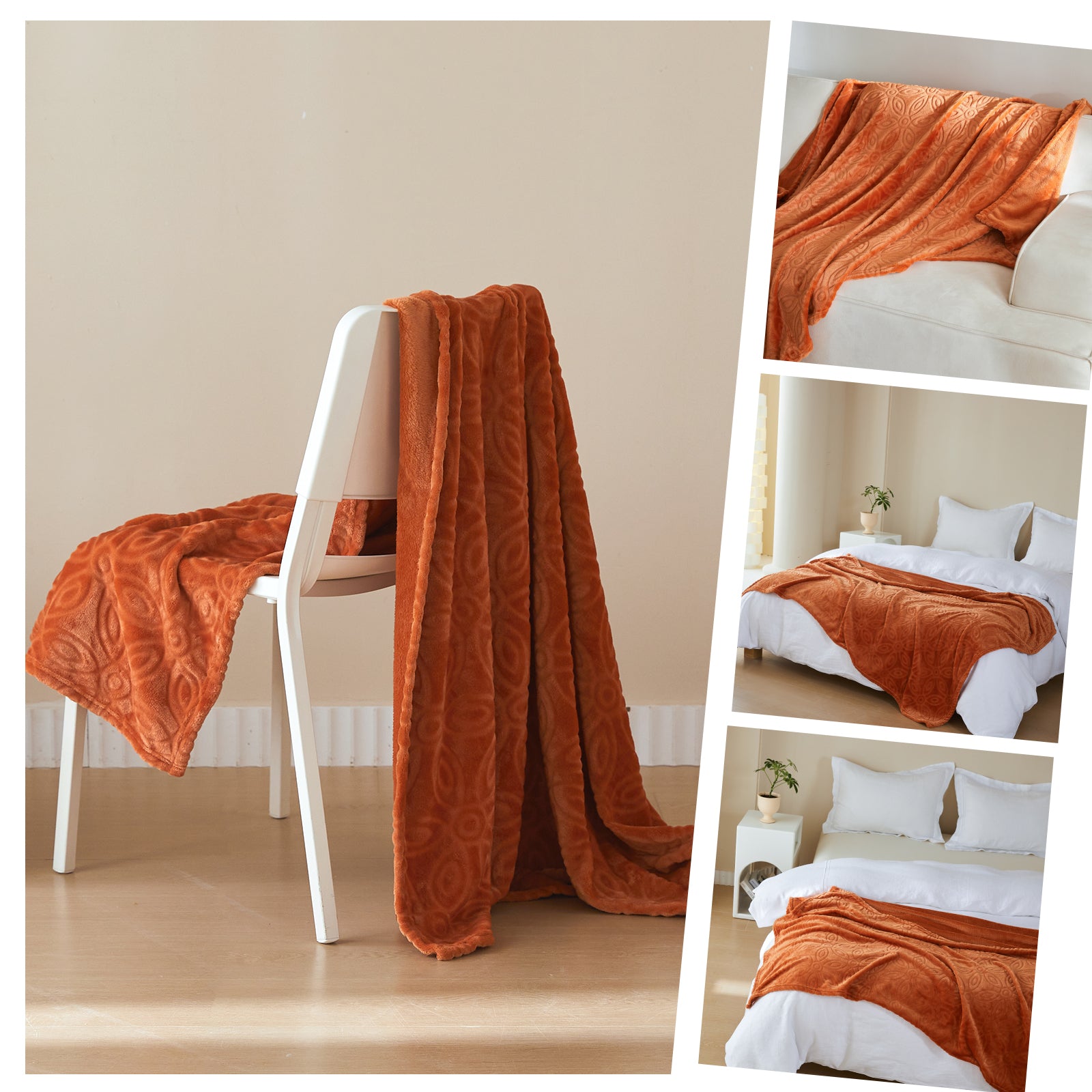 #pattern_Six-Leaf Flower,#color_Burnt Orange