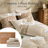 Juego de funda nórdica 30 % lino + 70 % algodón - Bordado de logotipo