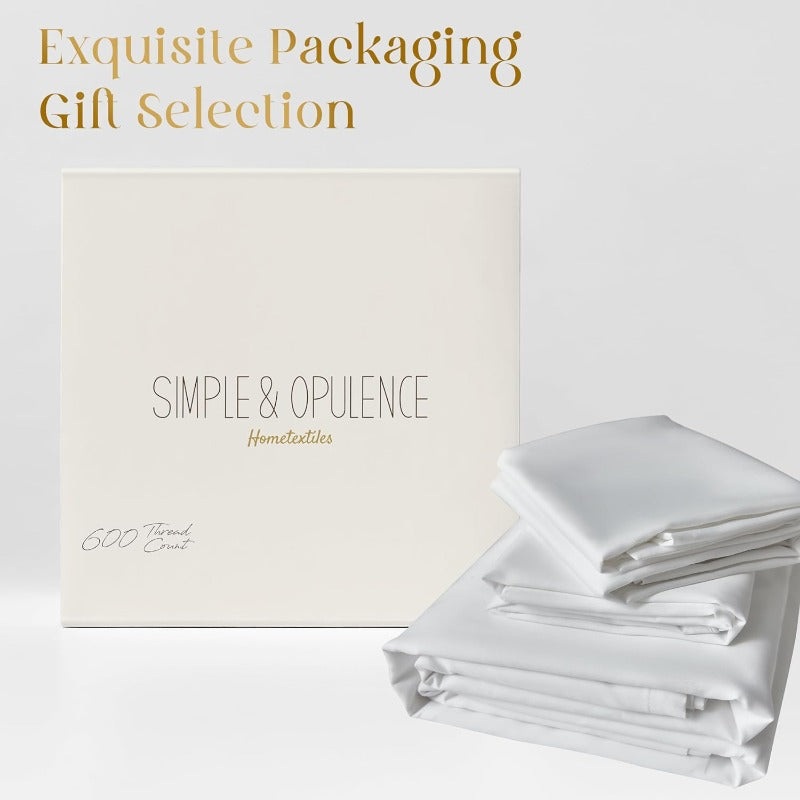 Juego de sábanas de algodón de 600 hilos