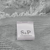 Manta de algodón - Borlas tejidas a cuadros