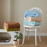 Manta de franela con diseño de cuadrícula estereoscópica