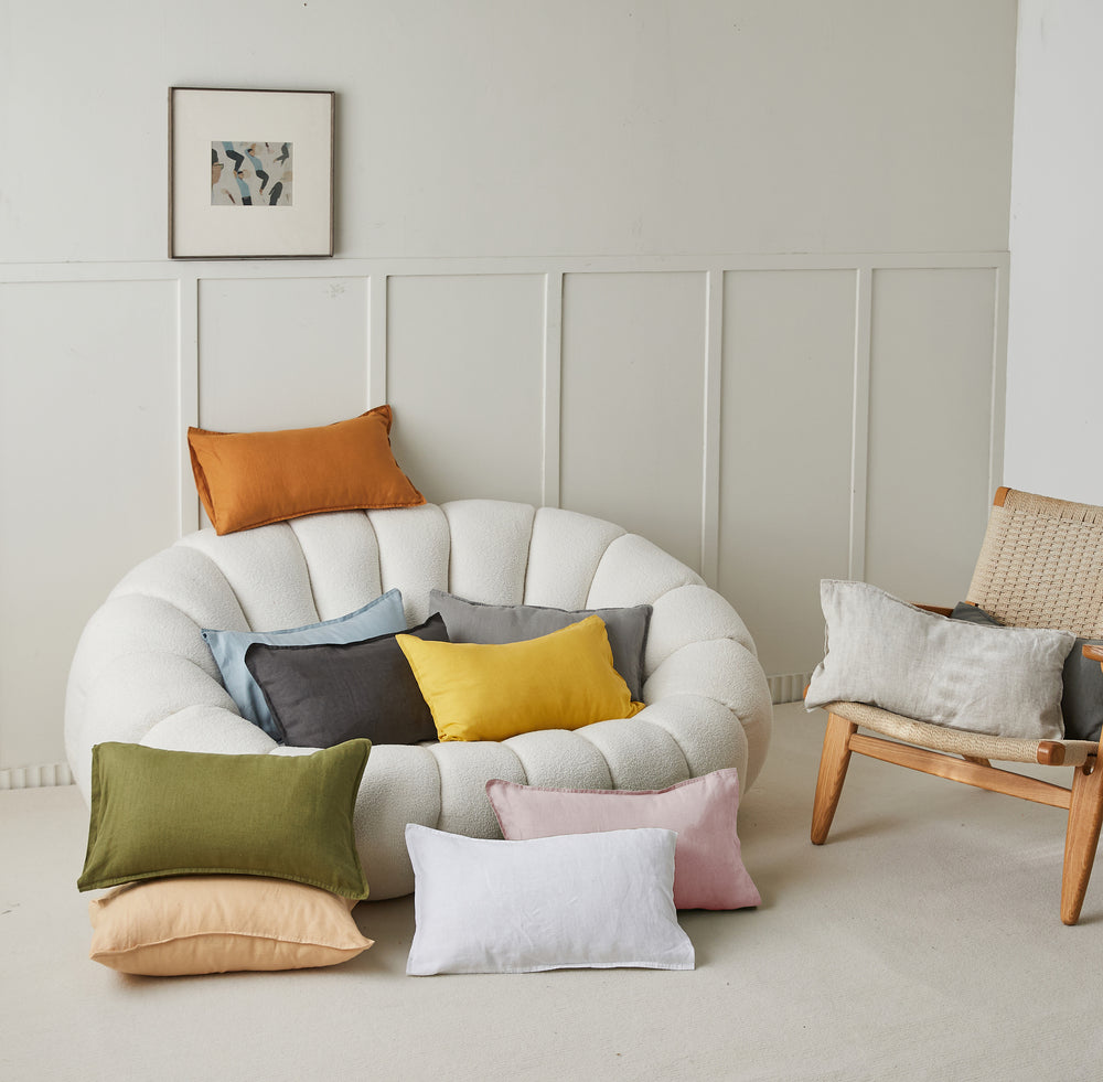 Funda de almohada lumbar de lino - Estilo básico