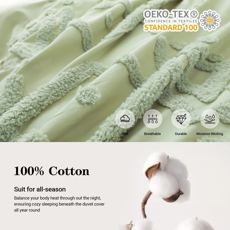 Juego de funda nórdica de algodón - Rombos capitoné