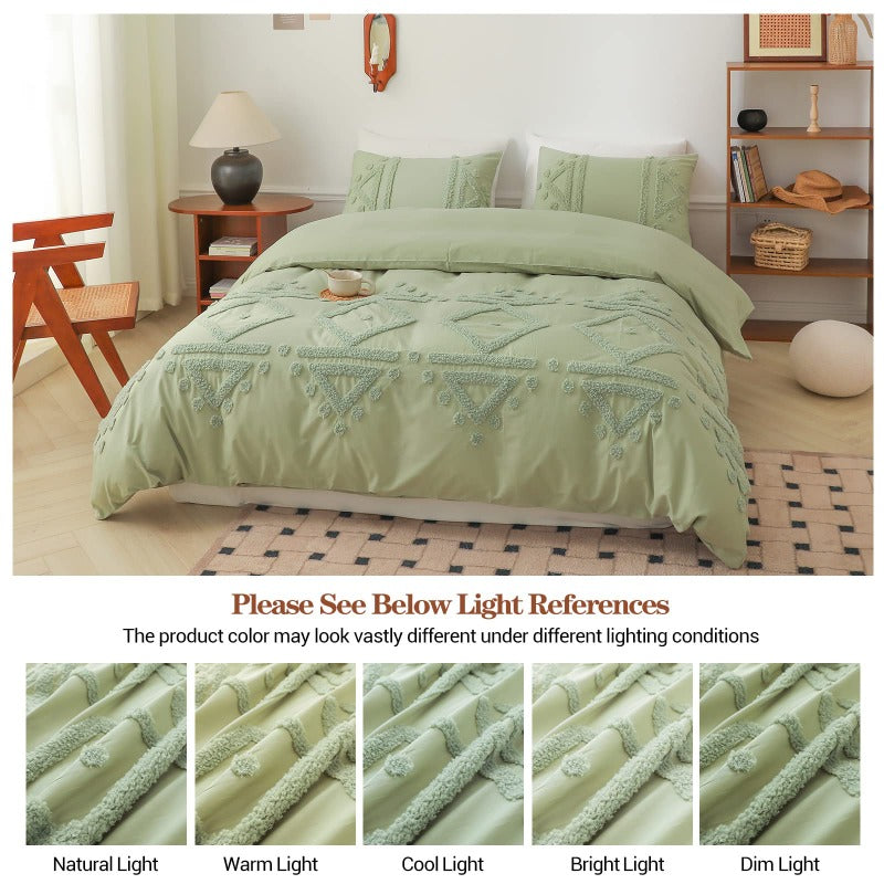 Juego de funda nórdica de algodón - Rombos capitoné