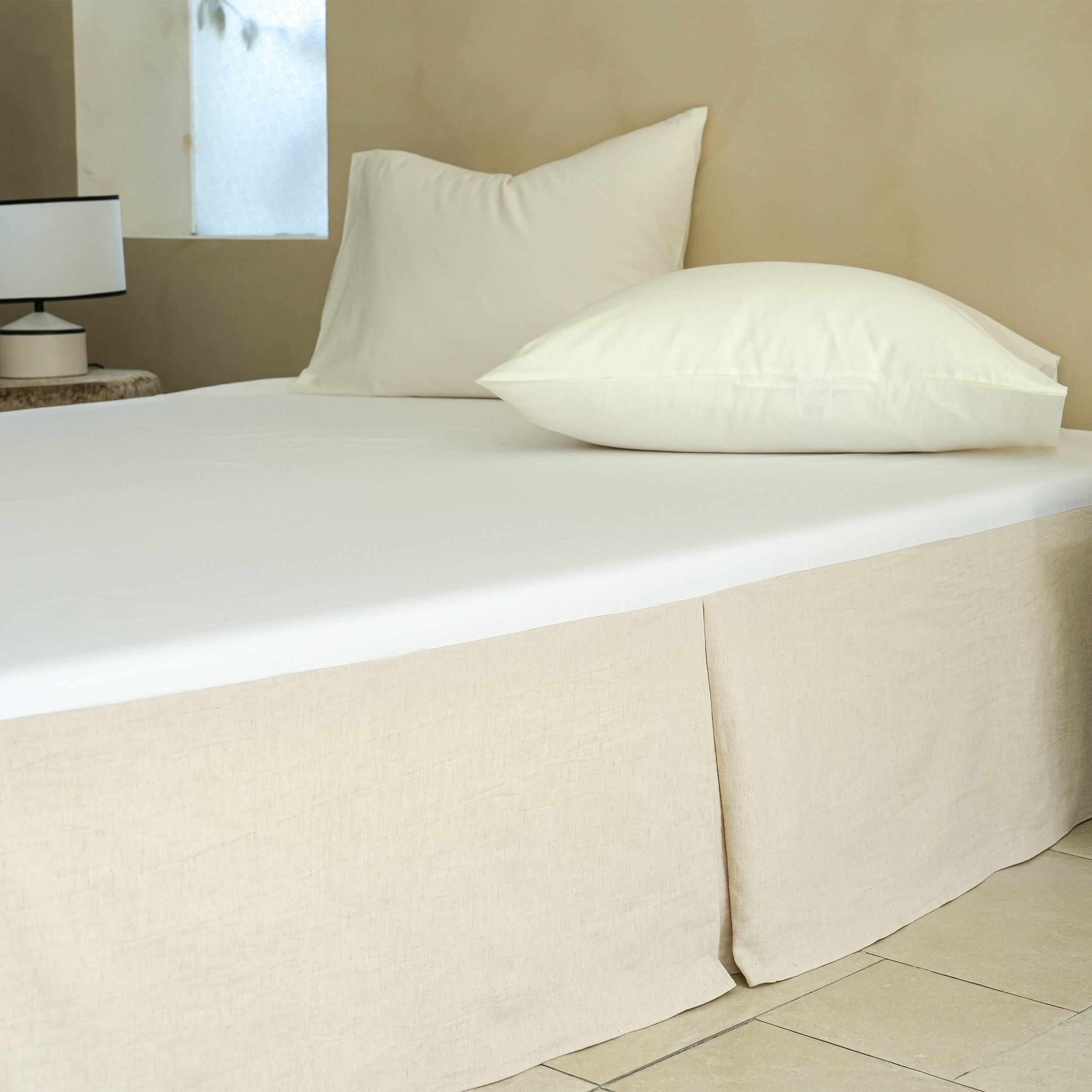 25%Linen and 75%Cotton Blend Bed Skirt - Basic Style