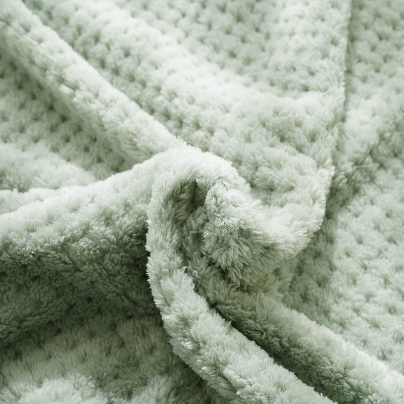 Manta de franela con estampado de lunares de jacquard