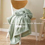 Manta de franela con estampado de lunares de jacquard