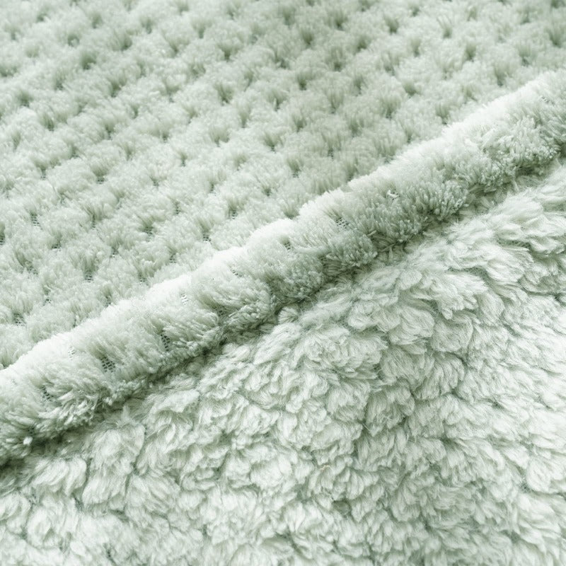 Manta de franela con estampado de lunares de jacquard