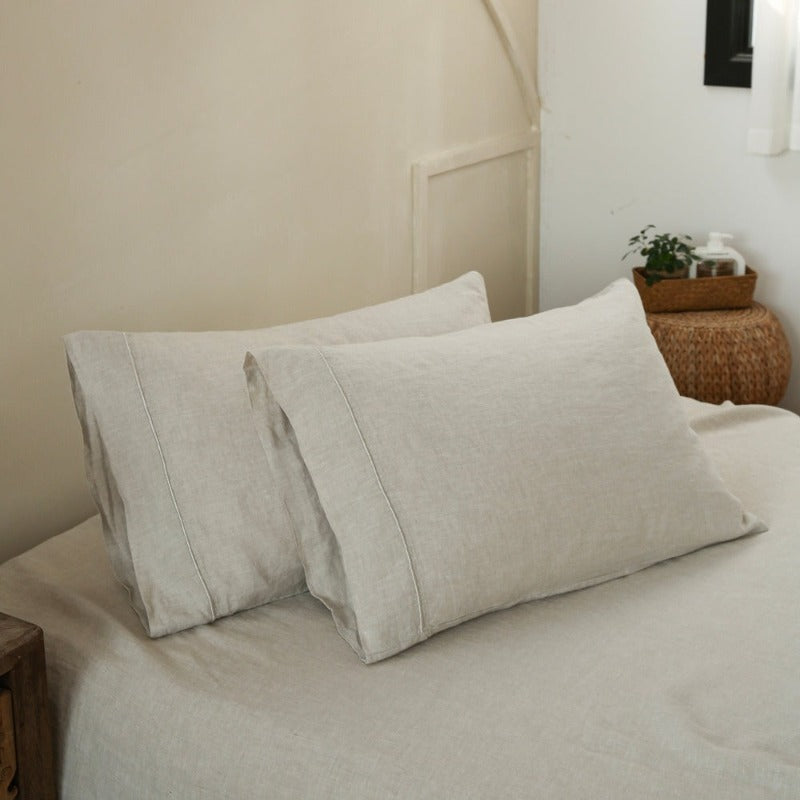 Linen Pillowcases - Embroidery Line – Simple&Opulence