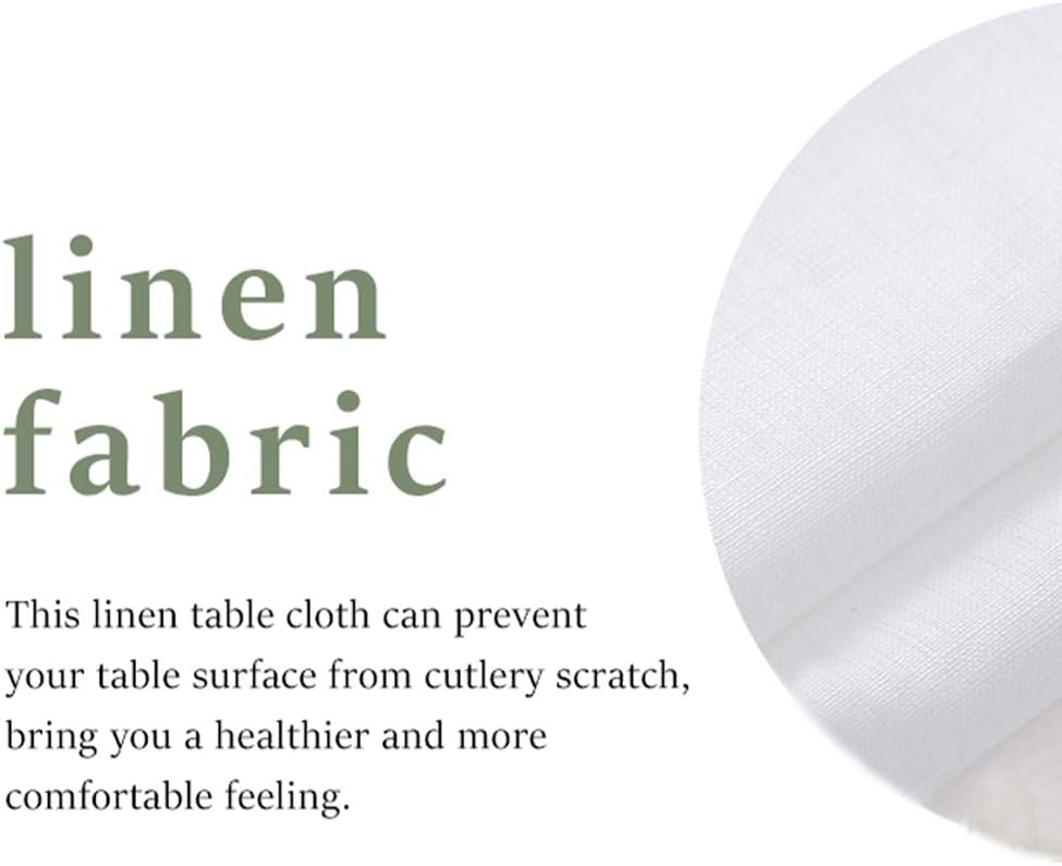 Linen Tablecloth - Colored Border