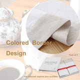 Linen Tablecloth - Colored Border