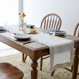 Linen Table Runner - Colored Border