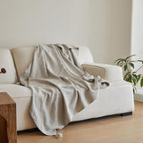 Linen Throw Blanket - Boho Double Flax