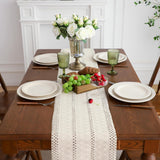 Cotton Macrame Table Runner - Tassels