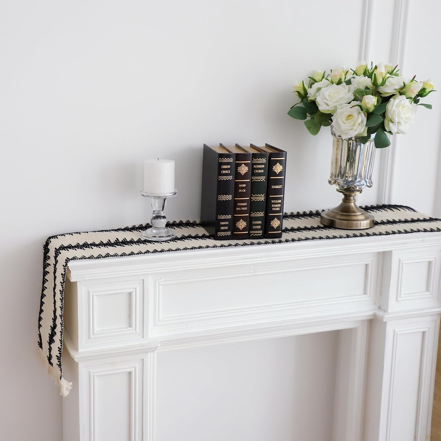 Cotton Macrame Table Runner - Tassels