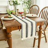 Cotton Macrame Table Runner - Tassels