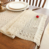 Cotton Macrame Table Runner - Tassels