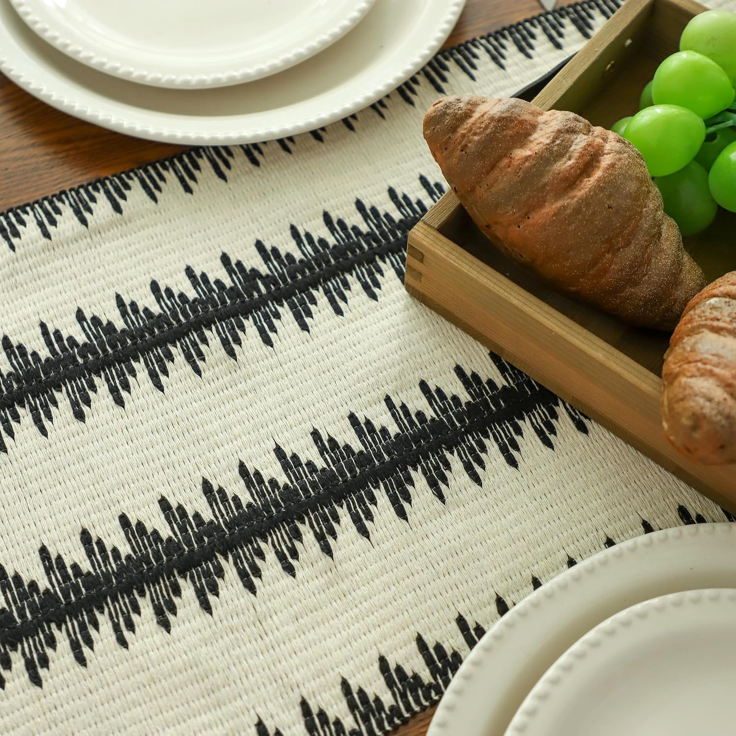 Cotton Macrame Table Runner - Tassels