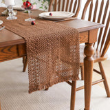 Cotton Macrame Table Runner - Tassels