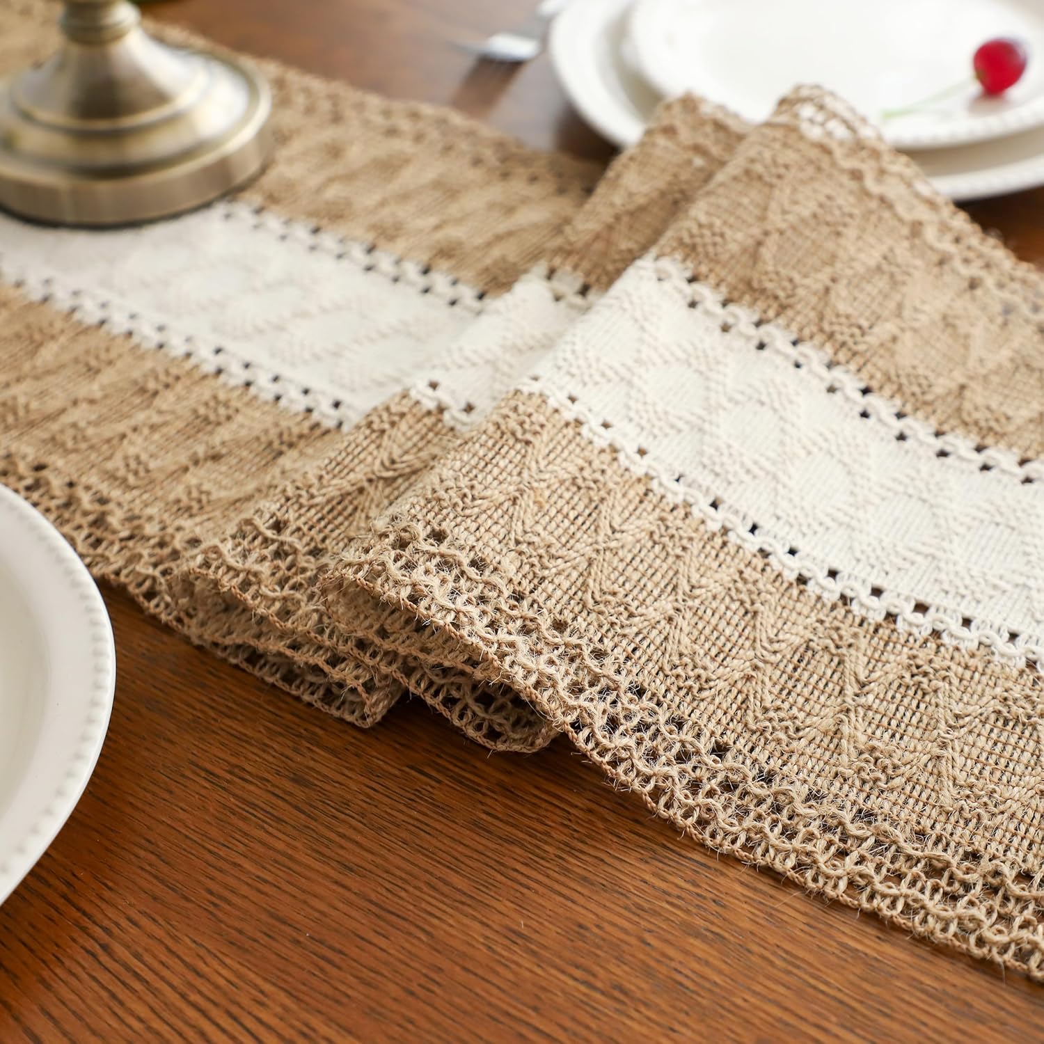 Linen + Cotton Table Runner - Tassels