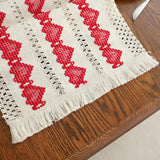 Cotton Macrame Table Runner - Tassels