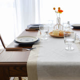 Linen Table Runner - Colored Border