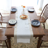 Linen Table Runner - Colored Border