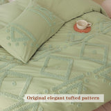 Cotton  Duvet Cover Set - Tufted Lozenge