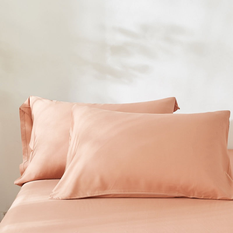 Bamboo Viscose Pillowcases-coral #color_Coral